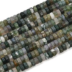 Natur Moos Achat Perlen Stränge&nbsp;G-G317-A26-3X6MM