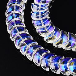 Chapelets de perles en verre électroplaqué&nbsp;EGLA-T021-07C