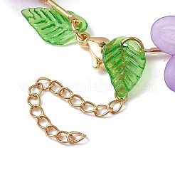 Acryl-Charm-Armbänder mit Blumen und Glasperlen&nbsp;BJEW-JB10054-03