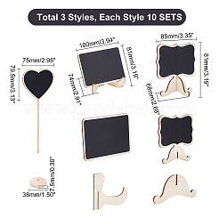 30 sätze 3 arten mini hochzeit party sitz anzahl nachricht basis stand bord&nbsp;AJEW-SD0001-02