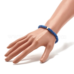 Bracelet extensible fait main en perles heishi en argile polymère&nbsp;BJEW-JB07392