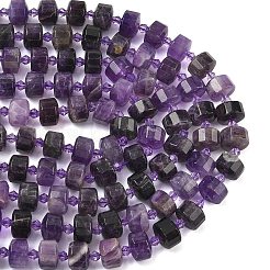 Natürlichen Amethyst Perlen Stränge&nbsp;G-G453-G05-7x12mm