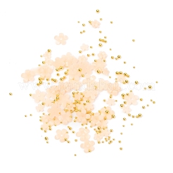 Clou cabochons en plastique fleur&nbsp;MRMJ-I001-03G