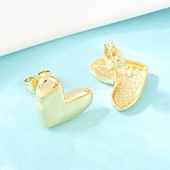 Orecchini a bottone in ottone da donna&nbsp;EJEW-F405-08G