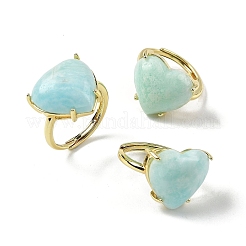 Anillos de dedo de hemimorfita natural&nbsp;RJEW-Z124-01G