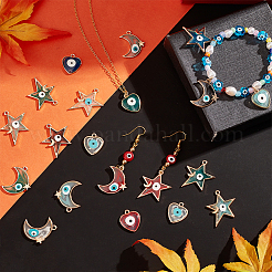 36pcs 18 pendentifs en émail en alliage de style&nbsp;ENAM-CA0001-37
