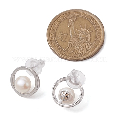 Natürliche Perle Ohrstecker&nbsp;EJEW-P286-12P