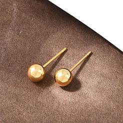 Aretes redondos de latón&nbsp;EJEW-C171-01A-G