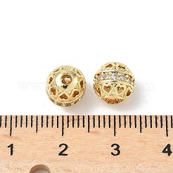 Abalorios de latón con pavé de circonitas&nbsp;KK-C104-15G