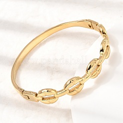 Brazaletes articulados ovalados de acero inoxidable 304 para mujer.&nbsp;SA-CBAF851-07G