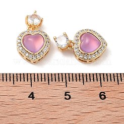 Pendentifs en laiton zircon cubique clair&nbsp;KK-B102-05G-04