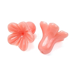Perles sculptées en corail synthétique teint&nbsp;GG-CBAE64B-01A-04