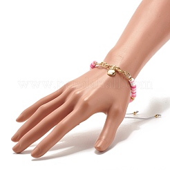 Handgefertigtes Armband aus geflochtenen Perlen aus Fimo&nbsp;BJEW-JB07407-01