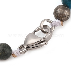 Natürliche gemischte Stein runde Perlen Armbänder & Halsketten Sets&nbsp;SJEW-L132-21