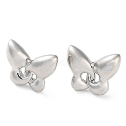 Boucles d'oreilles en laiton plaqué papillon pour femmes&nbsp;EJEW-A045-03P