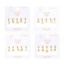 Boucles d'oreilles pendantes en acier inoxydable 304 avec placage ionique (IP)&nbsp;EJEW-Q003-01G