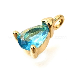 Pendentifs avec zircon cubiques à micro-pavés en laiton&nbsp;KK-D356-08E-G