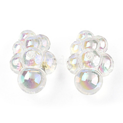 Perlas de acrílico iridiscentes arcoíris transparentes chapadas en uv&nbsp;PACR-T007-36
