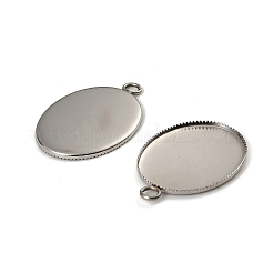 Cabochon-Fassungen für Anhänger aus Edelstahl 304&nbsp;STAS-NH0002-01A-P