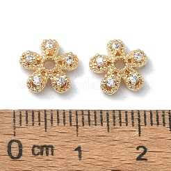 Messing Micro Pave Zirkonia Bead Cap&nbsp;KK-A194-12G