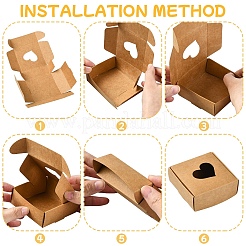 10 Stück Verpackungsboxen aus Kraftpapier&nbsp;CON-YW0001-75
