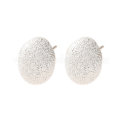 Boucles d'oreilles à tige texturées en laiton&nbsp;EJEW-A143-02E-S