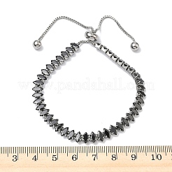 Bracelets coulissants en acier inoxydable 304 sertis de strass œil de cheval pour femmes&nbsp;BJEW-G779-01P