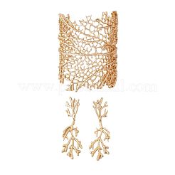 Set di bracciali in lega e orecchini pendenti a bottone per donna&nbsp;FS-WGF1F49-01