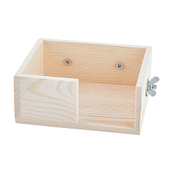 Unvollendete quadratische Hamsterplattform aus Naturholz&nbsp;HJEW-WH0009-01