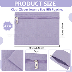 Pochettes cadeaux en tissu à fermeture éclair pour bijoux&nbsp;ABAG-WH0040-53D