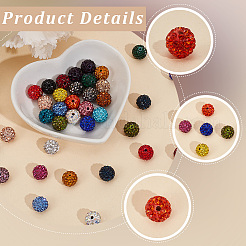 240pcs 24 Farben pflastern Discokugelperlen&nbsp;RB-PA0001-09B