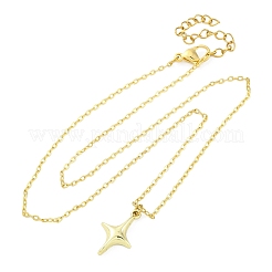 2 collier pendentif en alliage étoile 2 couleurs&nbsp;NJEW-JN05214