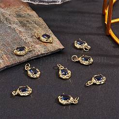 5 ciondoli in ottone con micro pavé di zirconi cubici&nbsp;ZIRC-SZ0002-15B