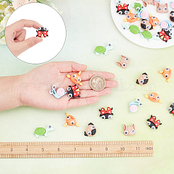 36pcs 6 cabochons en résine opaque de style&nbsp;CRES-SC0002-28