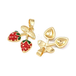 Pendentifs d'émail en laiton &nbsp;KK-B161-04G