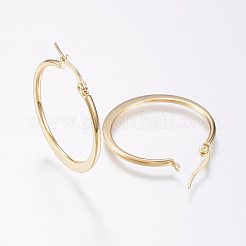 Boucles d'oreilles créoles en acier inoxydable 304&nbsp;EJEW-F105-21G