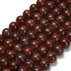 Fili di perle di quarzo rosso fragola naturali&nbsp;G-F833-R01-8mm-01