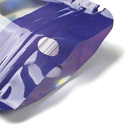 Sachets d'emballage rectangulaires en PVC holographique à paillettes refermables&nbsp;ABAG-P011-01B-03
