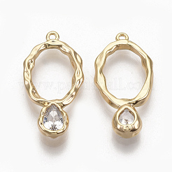 Pendentifs en laiton zircon cubique clair&nbsp;ZIRC-Q021-001G-NF