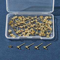 40 Stück Ohrstecker-BeZubehör aus 304 Edelstahl mit Kugelkopf&nbsp;STAS-FS0001-76G