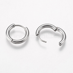 Orecchini a cerchio huggie in acciaio inossidabile 201 resistenti all'ossidazione&nbsp;X-STAS-F149-33P-C