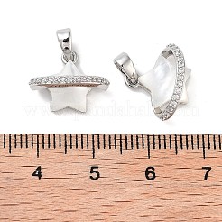 Pendenti in zirconi cubici trasparenti in micro pavè di ottone&nbsp;KK-B102-29P
