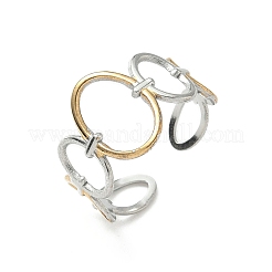 Doppelfarbige Manschettenringe aus Edelstahl 304&nbsp;RJEW-S635-01GP-G