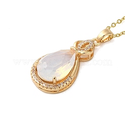 Colgante de latón micro pavé colgante de circonio cúbico&nbsp;NJEW-E106-19KCG