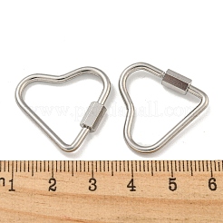 Breloques à fermoir mousqueton à vis en acier inoxydable 304 anti-ternissement&nbsp;STAS-C092-05B-P