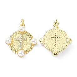 Colgante acrílico de circonita cúbica de latón&nbsp;ZIRC-C021-29G