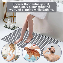 24 Stück quadratische Anti-Rutsch-Matte aus PVC-Kunststoff für Duschräume&nbsp;AJEW-WA0001-88