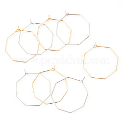 40 paio di orecchini a cerchio in ottone bicolore&nbsp;KK-BC0002-35