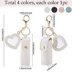 4 bolsa de almacenamiento para lápiz labial de cuero sintético de 4 colores&nbsp;AJEW-SC0003-95B