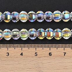 Galvanisieren transparente Glasperlen Stränge&nbsp;EGLA-B011-08A-AB02